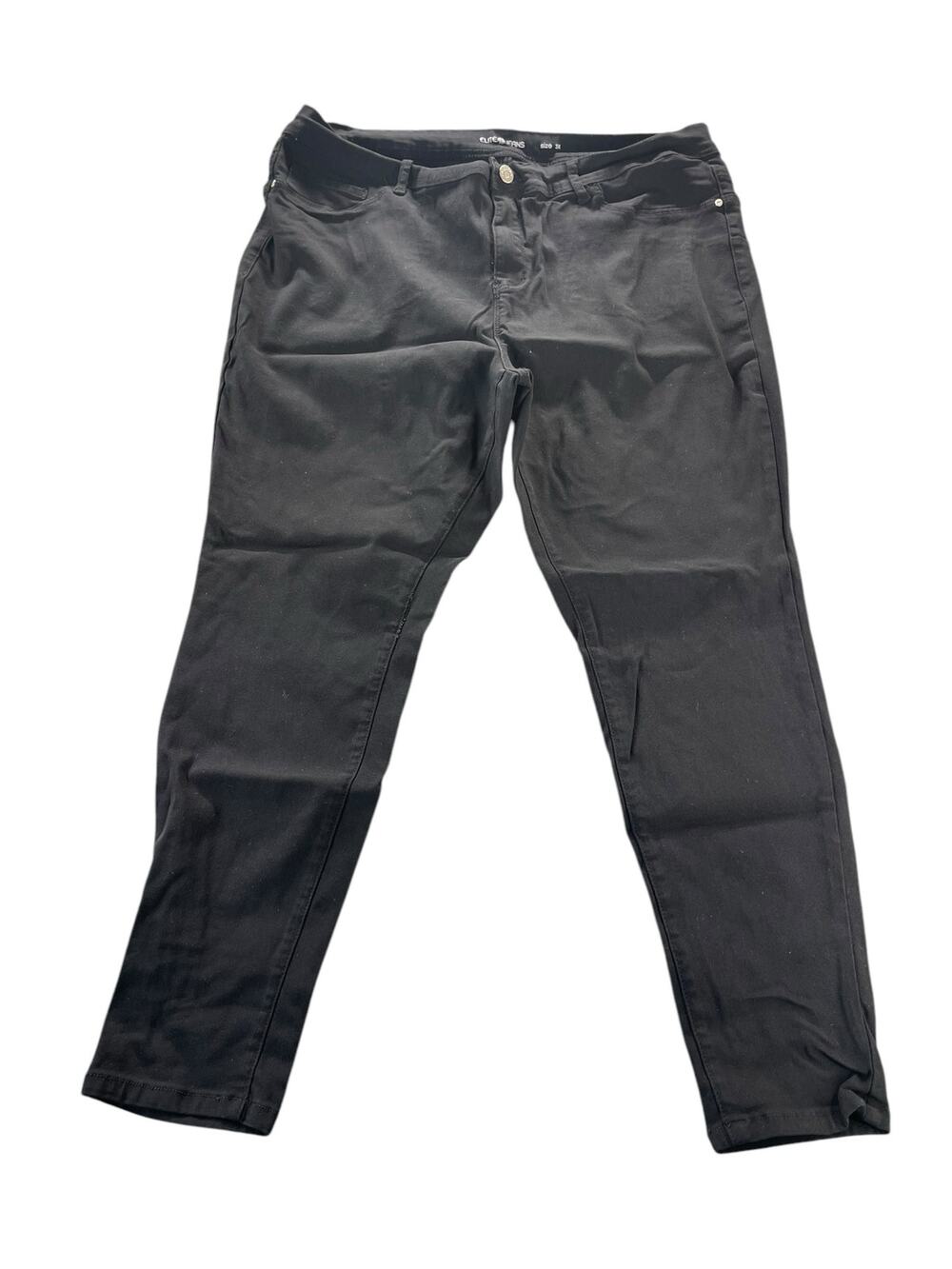 Elite Black Wash Denim High Rise Stretchy Skinny Jeans Women's Size 3X